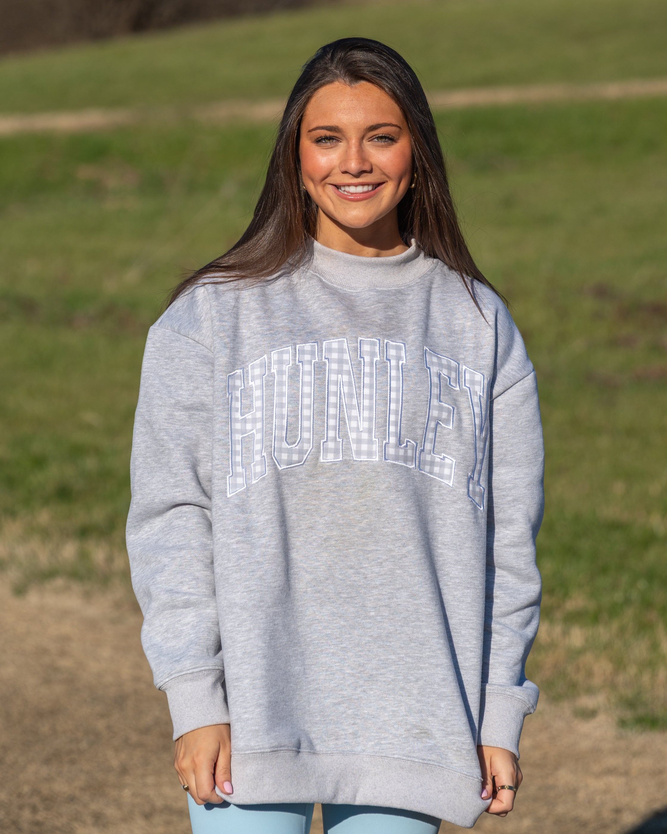 HUNLEY GINGHAM MOCKNECK