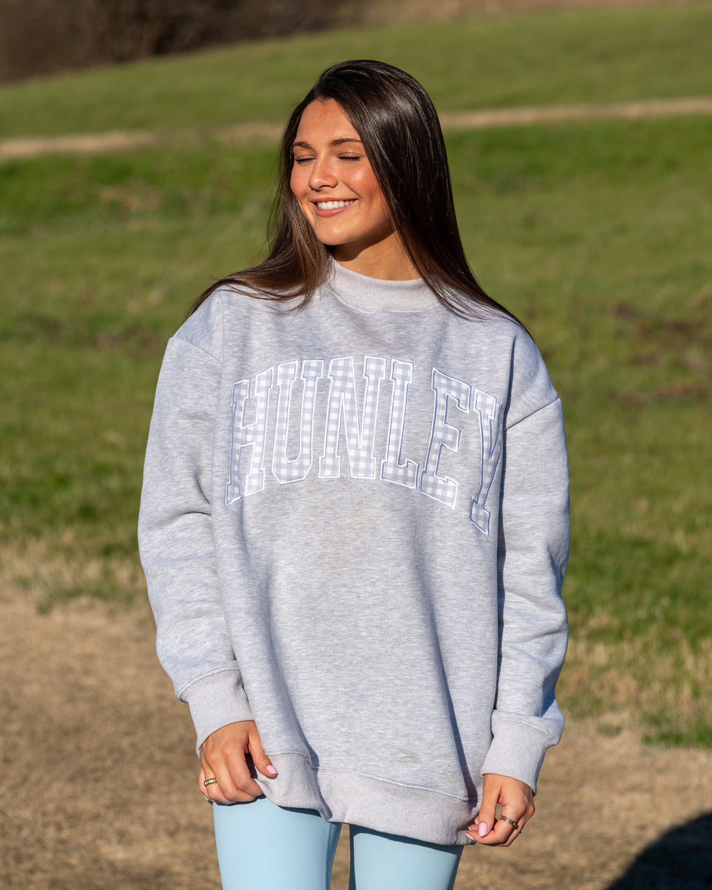 HUNLEY GINGHAM MOCKNECK