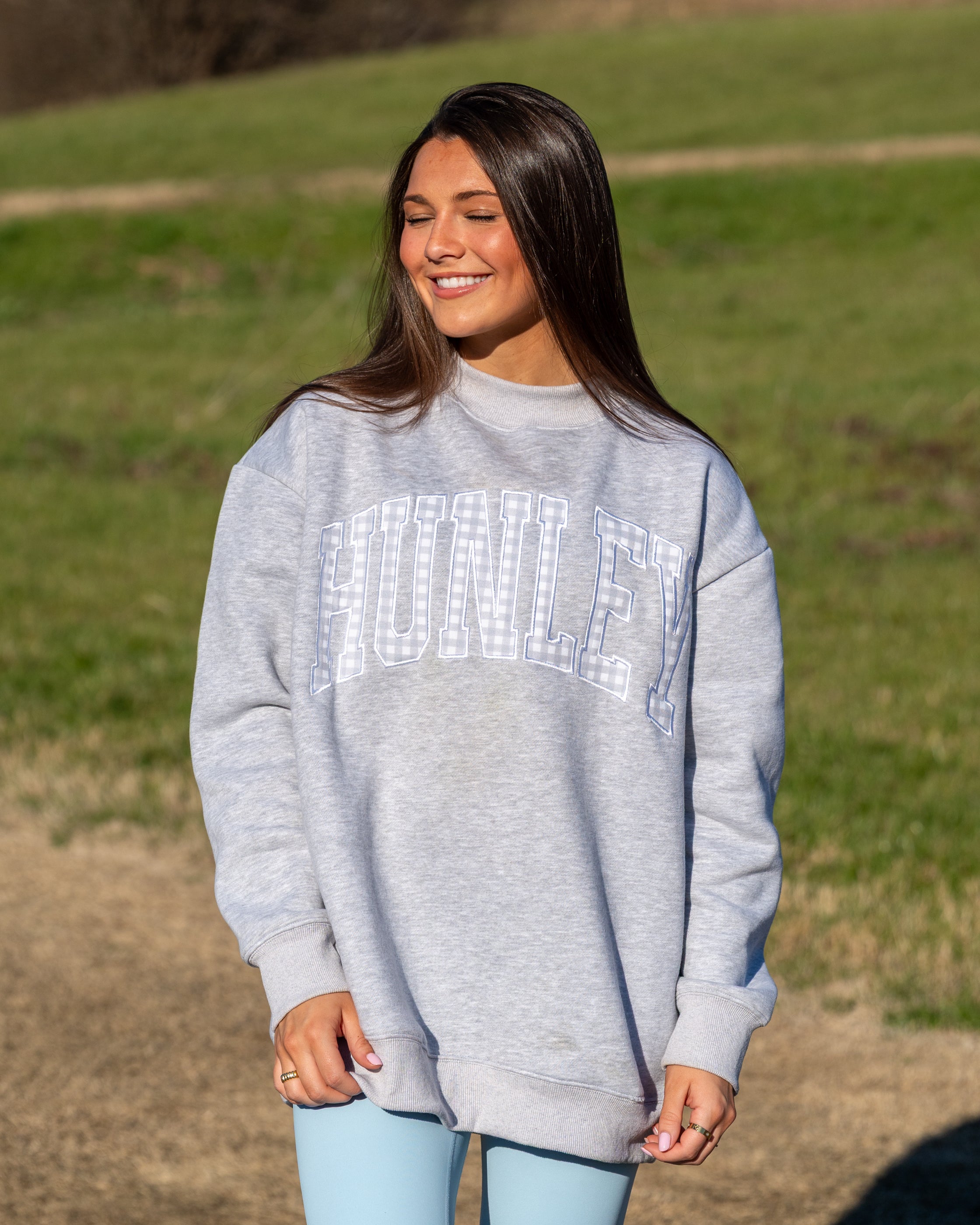 HUNLEY GINGHAM MOCKNECK