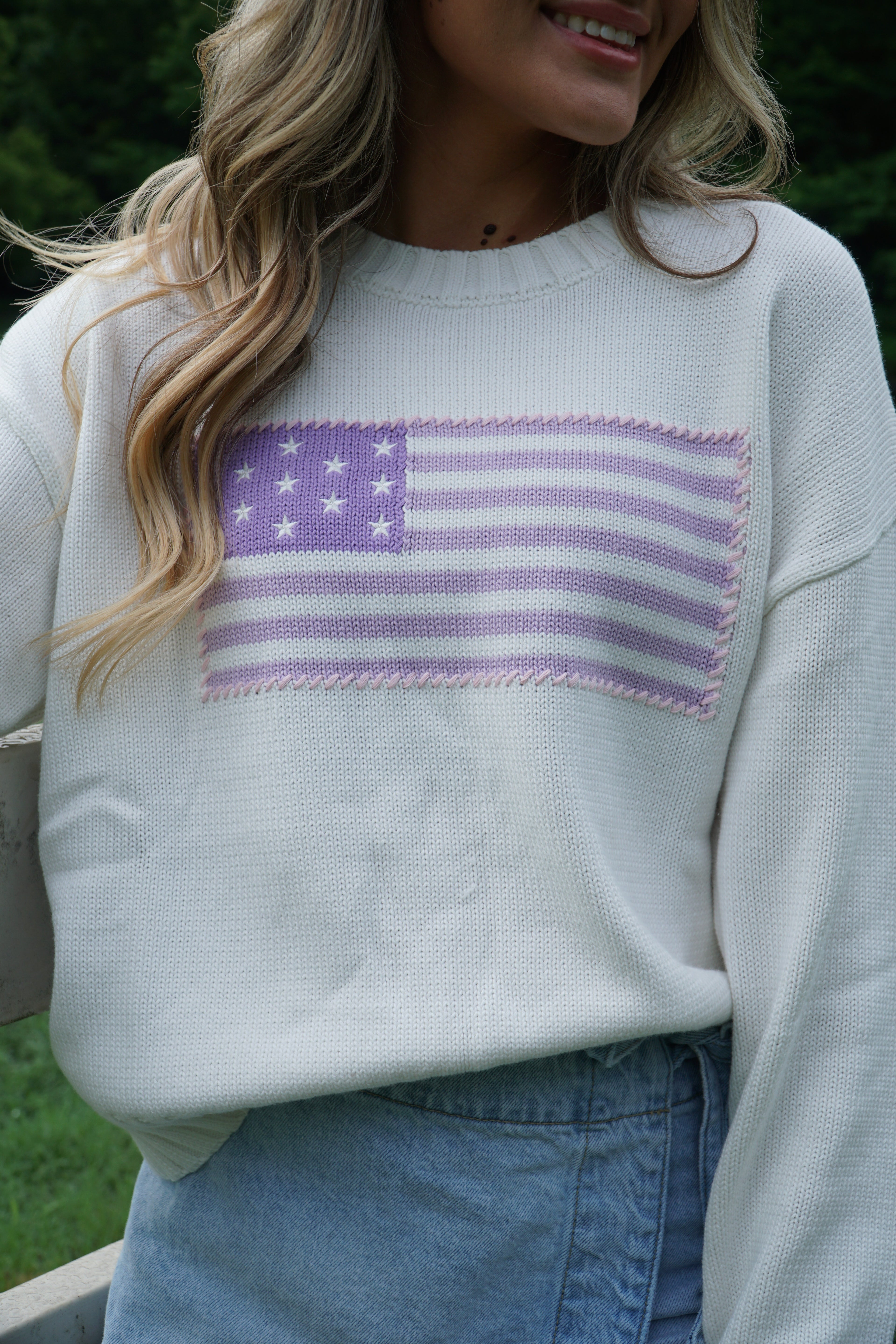 LAVENDER LIBERTY KNIT SWEATER