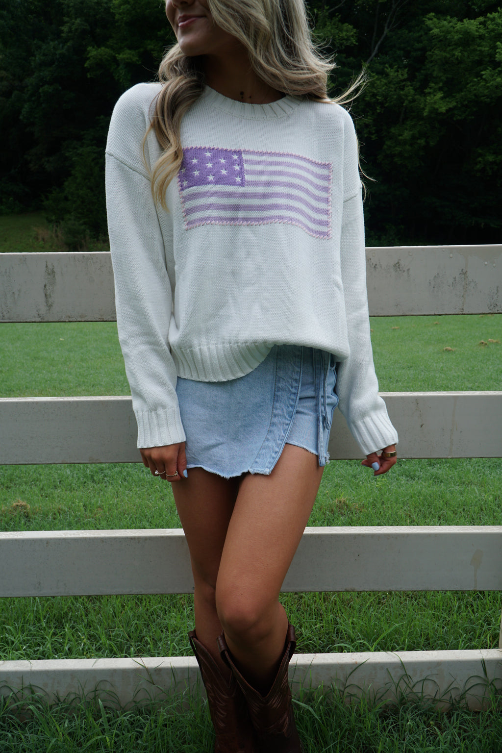 LAVENDER LIBERTY KNIT SWEATER