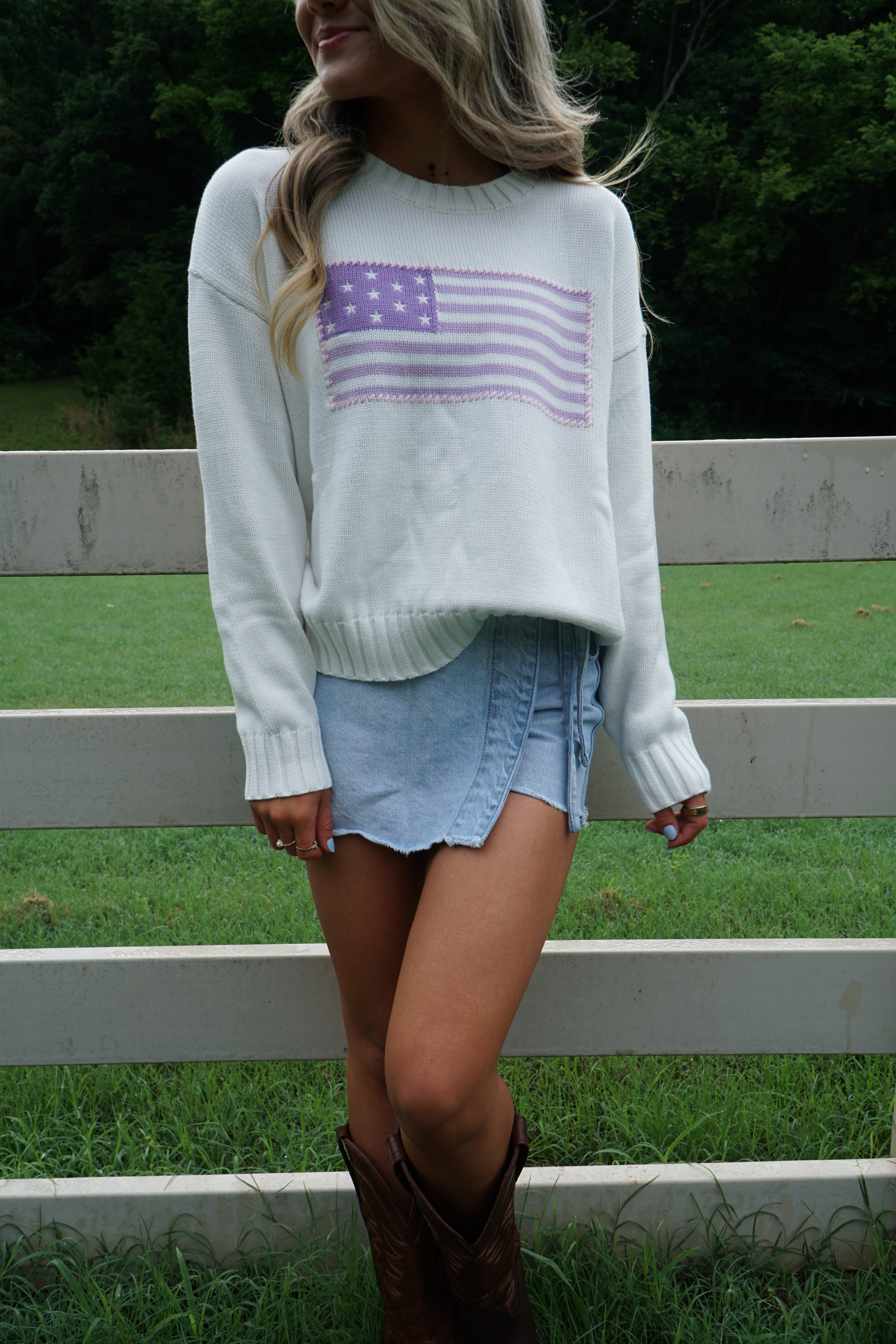 LAVENDER LIBERTY KNIT SWEATER