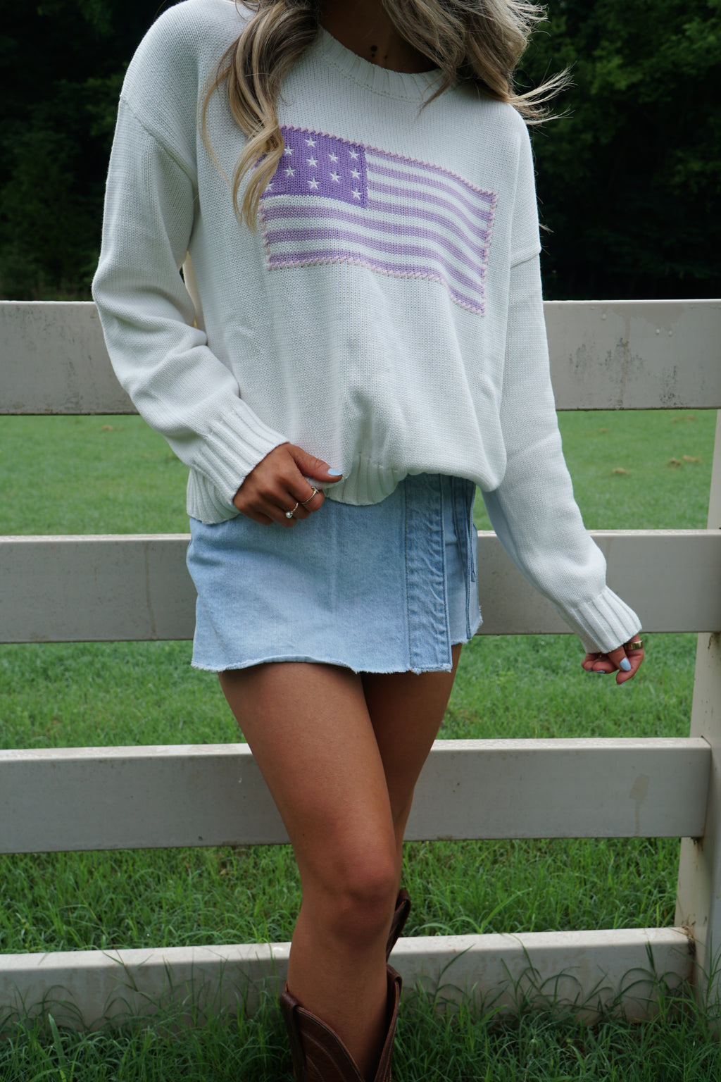 LAVENDER LIBERTY KNIT SWEATER