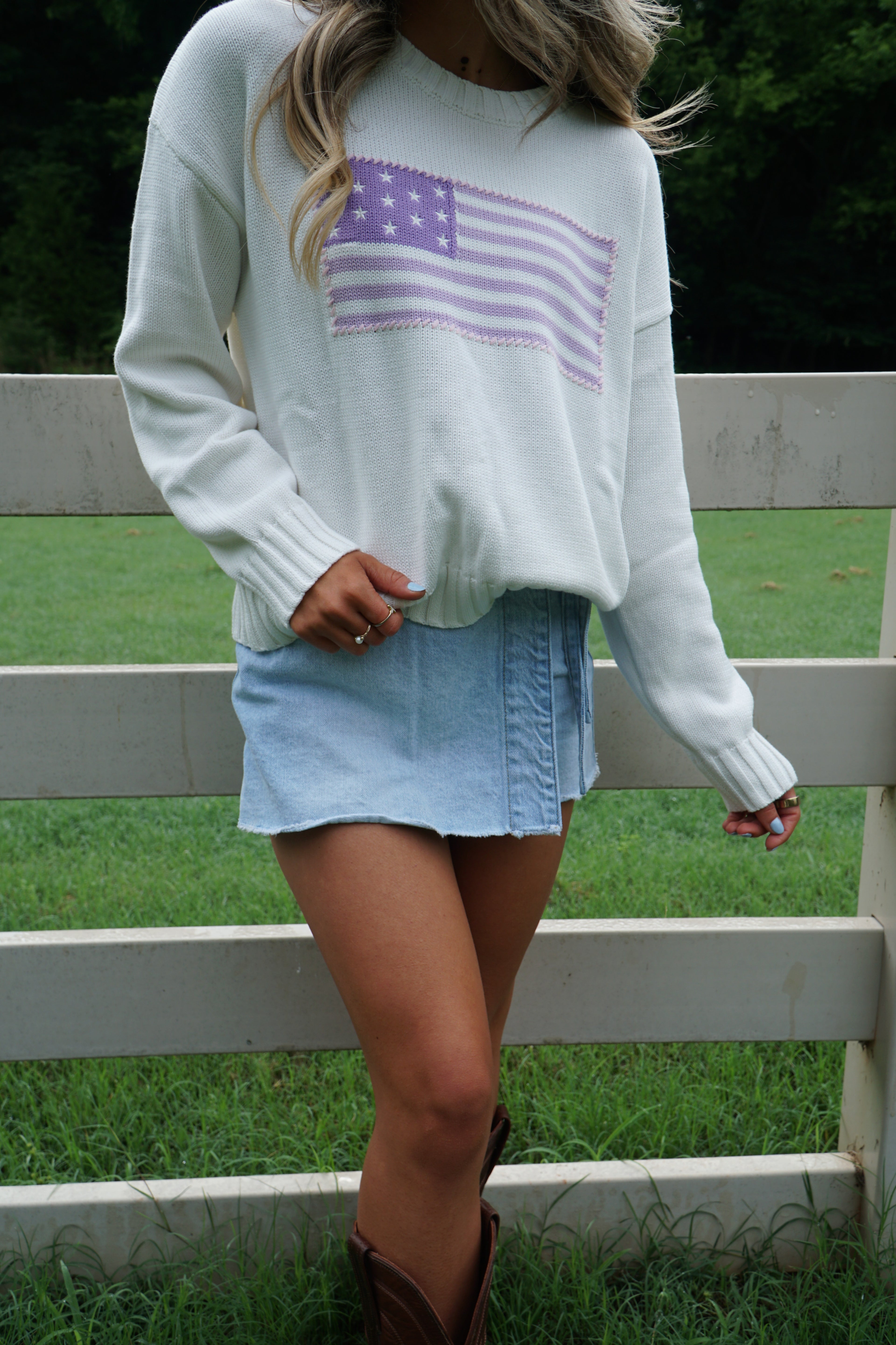 LAVENDER LIBERTY KNIT SWEATER
