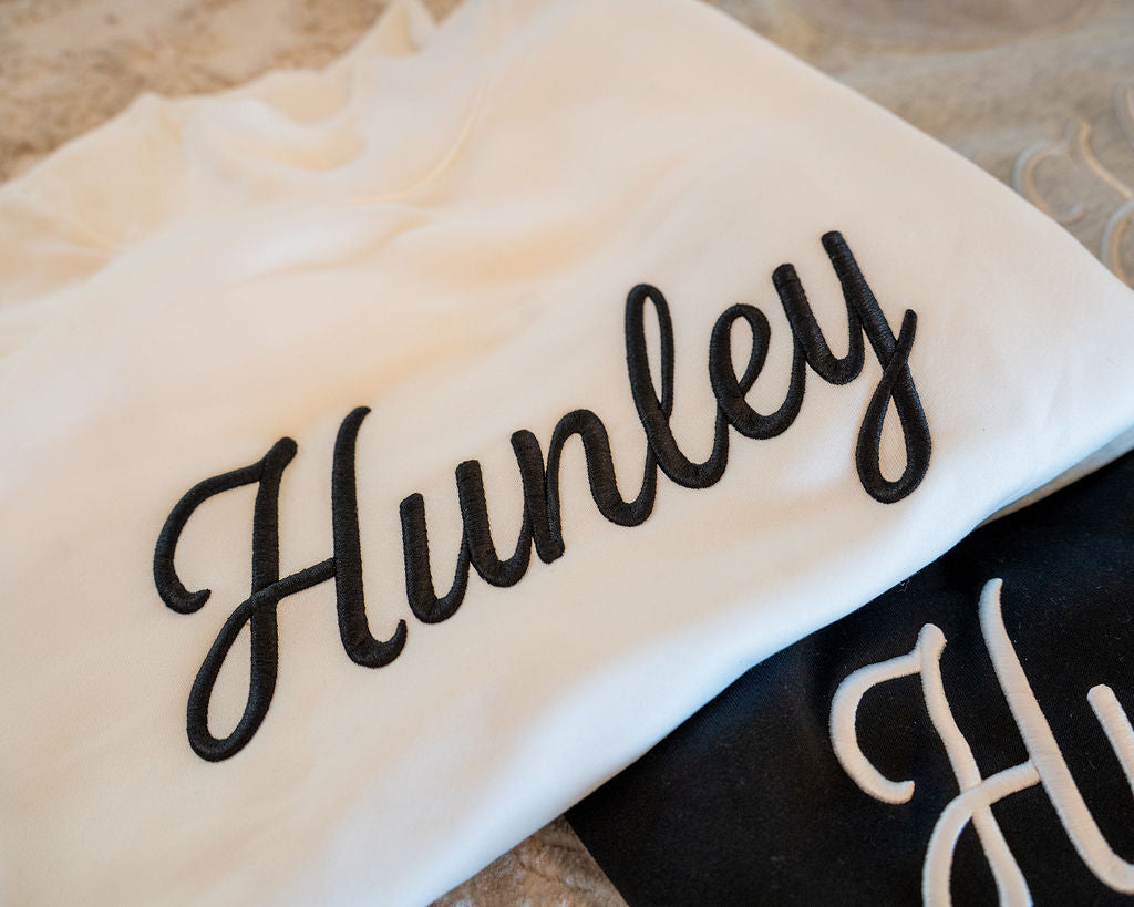 EMBROIDERED HUNLEY MOCK NECK